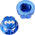 DJX 4PCS Aluminum 17mm bat Hex Wheel Nuts Dustproof Anti-Skid Mount Cap for 1/10 Scale Arrma Losi HSP Redcat 1/8 RC car Truck(Blue)...