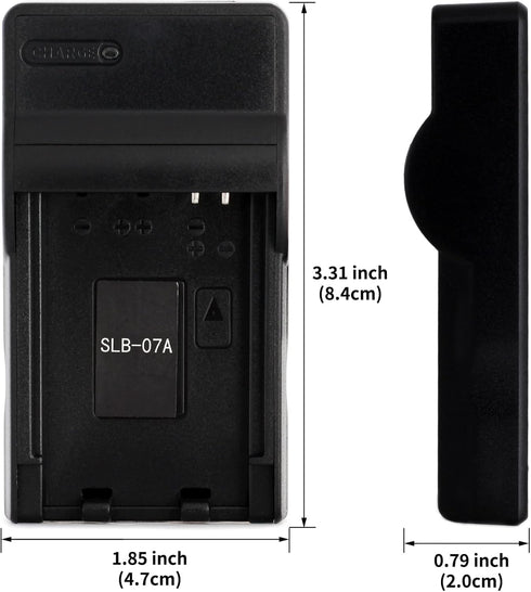 SLB-07A USB Charger for Samsung PL150, PL151, ST45, ST50, ST500, ST550, ST560, ST600, TL100, TL210, TL220, TL225, TL90 Camera and More...
