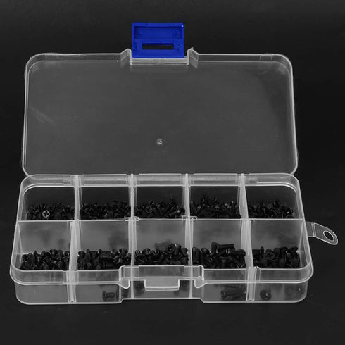 Carbon Steel Flat Head Machine, Screw Bolt Assortment Sets Nails, Screws Fasteners Screw Hardware Tool Cross Black Carbon Steel Electronics Indust...