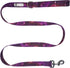 Bagel & Friends Matching Dog Collar & Leash Set XSmall, Small, Medium, Large for boy, Male, Female, Girl Dogs and Puppy (Large, Purple Galaxy)...