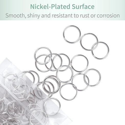Pawfly 100 Pack 4/5 Inch Mini Split Jump Ring with Double Loops Small Metal Rings Connectors for Jewelry Necklaces Bracelets Earrings Crafts Ornam...