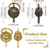 GORGECRAFT 40PCS 4 Styles Metal Brad Fasteners Small Ring Pulls Flower Handle Rings Mini Brad Paper Fastener for Decorative Jewelry Box Chest Draw...