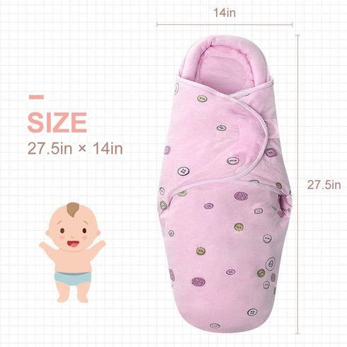 Baby Swaddle Blankets, Unisex Baby Blanket Wrap for Newborn Baby Boys Girls, Skin Friendly Wearable Swaddle Sleep Sack Made of Combed Cotton (Butt...