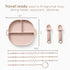 Silicone Plates for Babies with Suction Divided Baby Spoons Silicone Baby Toy Straps All-in-one Plates Silicone Placemat for Babies Toddlers Attac...