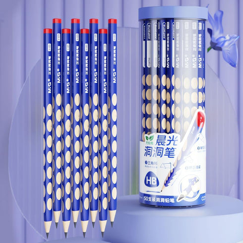 M&G 30 Pcs Triangular Pencils, 2B Pencils with Grip Correction, Wood Graphite Pencils Non-Breakable Lead, Suitable for Writing, Drawing, and Sketc...