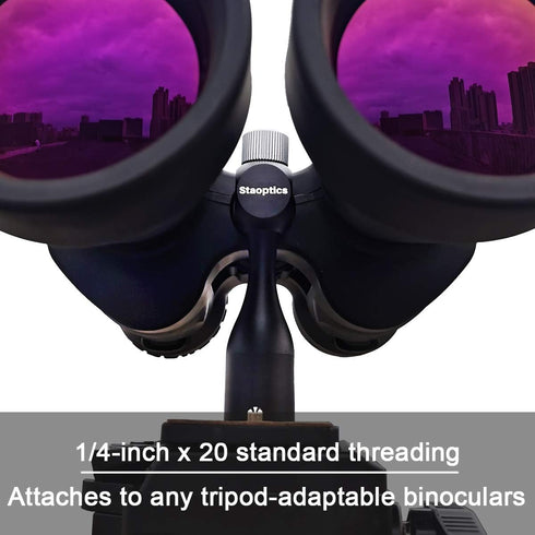 Binocular Tripod Adapter Quick Release 1/4-20Inch Threading Detachable Mount for 8x32 8x36 8x40 8x42 10x50 12x60 15x60 15x70 20x80 25x70 Binocular...