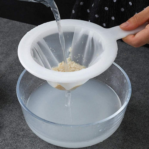 Kitchen Ultra-Fine Nylon Mesh Strainer I Plastic Sieve Filter Spoon For Soy Milk Coffee Milk Yogurt Juice Kefir coladores de cocina (Set of 3-100 ...