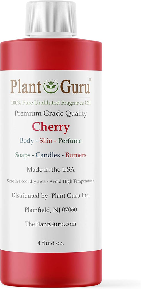 Cherry Fragrance Oil 4 fl. oz. Scented Oil for DIY Soap Making, Candles, Bath Bombs, Body Butters. Used in Aromatherapy Diffusers, Burners and War...