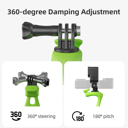 TELESIN Camera Flexible Mount 360 Strap Mount Wrap Band for GoPro Insta360 DJI Action Osmo Pocket Bike Motorcycle Handlebar Roll Bar Tube Clip Hol...