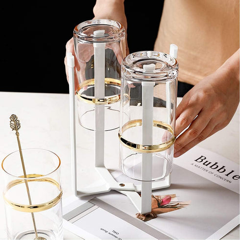 Multifunctional Kitchen Stand Holder for Plastic Bags, Bottles and Cups, Drying Racks Shelf Trash Bag Garbage Bag Holder for Home Kitchen Tower (W...