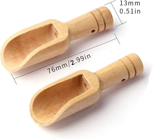 Arroyner 30 PCS Mini Wooden Spoon Mini Bamboo Spoons Small Bath Salt Spoon Small Spice Spoons for Sugar Scrubs, Spices, Bath Salts, Cooking...