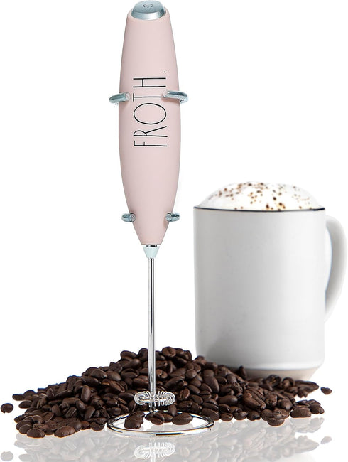 Rae Dunn Milk Frother- Handheld Electric Drink Mixer, Handheld Electric Milk Frother, Coffee Frother, Hand Blender, Frappe Maker, Handheld Latte M...