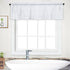 Curtain Valance,Waffle Weave Waterproof Window Valance for Bathroom,Rod Pocket Tailored Kitchen Valance Curtain Cafe Curtains - 60" x 15", White, ...