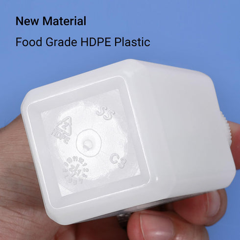 1oz/5 Pcs Plastic Lab Chemical Reagent Bottles, Square Sample Storage Container, Chemical Container Bottle with Inner Ring Cover, Narrow Mouth Sam...