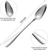 5 PCS Grapefruit Spoons, Stainless Steel Grapefruit Spoon Utensil Set, Serrated Edge & Thick Gauge Handle, Silver Kitchen Tool with Non-stick Plat...
