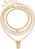 Hip Hop Layered Choker Necklace for Women Punk Vintage Coin Pendant Necklace Snake Chain Toggle Clasp Necklace...