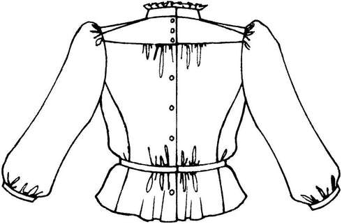 Folkwear Gibson Girl Blouse #205 High Collar Ladies Shirt Top 1900's Reproduction Sewing Pattern (Pattern Only) folkwear205...