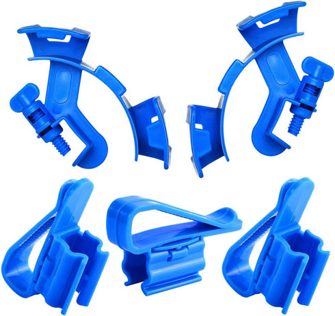 NGe 5Pcs Adjustable Fish Tank Water Hose Holder Water Tube Clamp Fixed Clip Aquarium Pipe Holder (2 Curved Shape, 3 Straight)...
