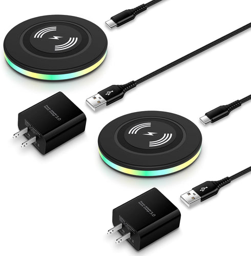 Samsung Wireless Charger 15W Fast Charging Pad with QC3.0 Adapter for Samsung Galaxy S24 Ultra S23FE S22 S21 S20, Phone Wireless Charger Android C...