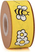 Bee & Flower Grosgrain Ribbon Yellow Black White for Gift Wrapping,Party Decoration,Hair Bows,All Crafting and Sewing (4 rolls bee set)...