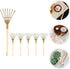 6Pcs Mini Zen Garden Rake Miniature Ash Rake Model Small Metal Rake Tiny Rake Planting Tools Decor for Crafts Photo Prop - Gold...