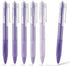 YISAN Retractable Gel Pens,0.5mm,Black Ink,Quick Dry,Fine Tip,Fine Point Aesthetic Pens for Note Taking,Journaling,Office,5 Pcs,Purple Tone,71006...