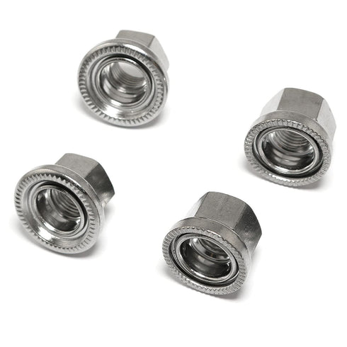 4pcs Track Nut Bicycle Bike Wheel Hub Axle Nuts M10 Rear Axle Nuts + M9 Front Axle Nuts Bicycle Accessories 7075 Aluminum Alloy Screw...
