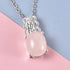 SHOP LC DELIVERING JOY Rose Quartz Pendant Necklace for Women 925 Sterling Silver Pink Jewelry 18" Birthday Gifts for Women...