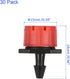 30 Pack Irrigation Dripper Sprinklers - Gardens Lawn 360 Degree Adjustable Emitter Dripper with 8 Holes Apply to Watering System (24mm Red, Black)...