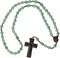 IHM Imports Sine Cera Green Jade/Jujube Wood 5 Decade Catholic Rosary, Laser Engraved Crucifix/Double-sided Centerpiece, Smooth 6mm Beads...