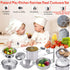 Mini Kids Stainless Steel Cookware Kitchen Cooking Toys Pretend Utensils with Cookware Play Pots and Pans Playset ,Cooking Utensils Pot Rack Organ...