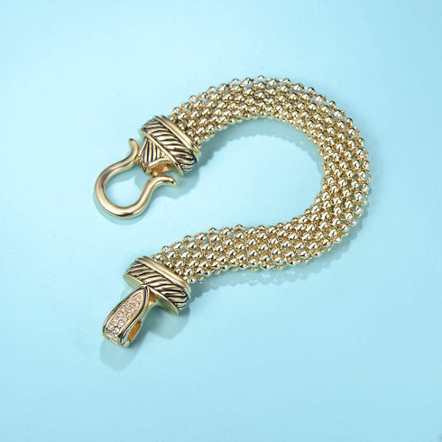 UNY Jewelry Antique Fashion Popcorn Chain Designer Brand Inspired Women Unique Christmas Gifts Bracelets...
