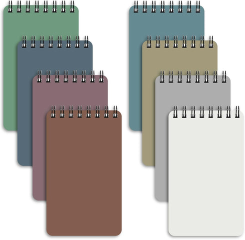 Pocket Notebook/Spiral Notebook - 8 Set Of Small Notebook Journal, Pocket Notepad with Thick Paper, 3" x 5" Journal for Women, Mini Notebook Journ...
