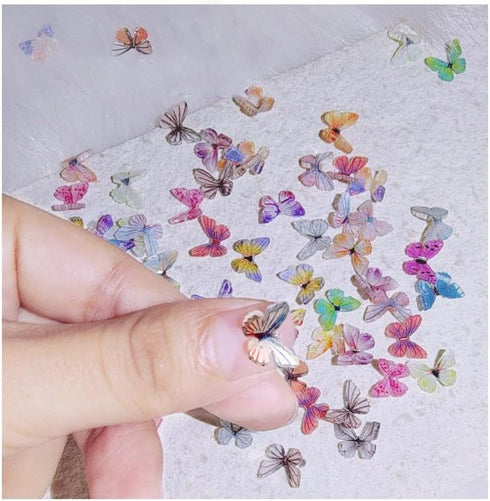 60 Pcs Micro Resin Butterflies, Dollhouse Miniature Tiny Butterflies, Terrarium Fairy Garden Dollhouse Ornament, Mini Micro Landscaping Decoration...