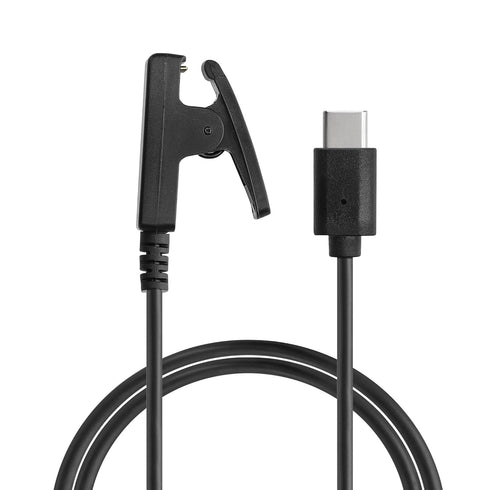 kwmobile Charger Compatible with Garmin vivomove Trend/Lily/HR/Forerunner 35/30 / 735XT - Charger USB-C Cable for Charging Smart Watch - Black......
