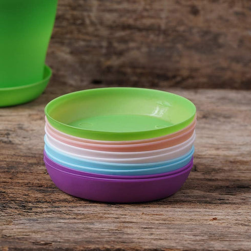 TDHDIKE 10 Pcs Plastic Planters Indoor Pots, Mini Flower Seedlings Nursery Flower Pot with Pallet, Modern Decorative Gardening Containers...