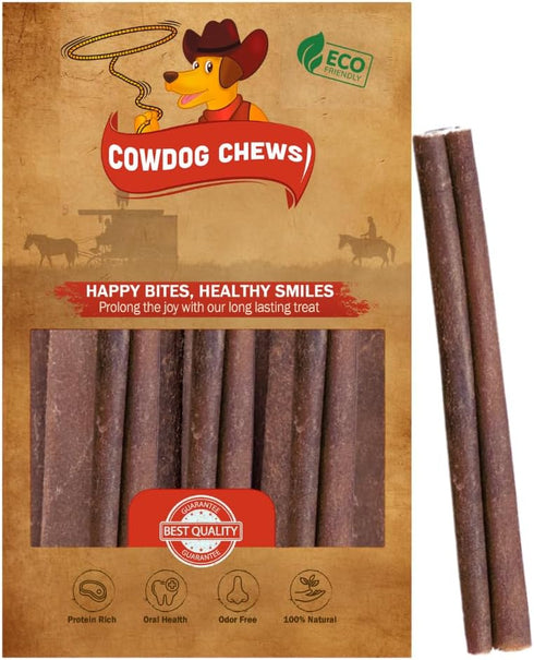 All-Natural Roasted Collagen Sticks Dog Treats 5-7", (10 Pack) - Low Odor, Long-Lasting Bully Stick Alternative - Single Ingredient product...