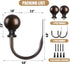 KAMANINA Decorative Curtain Drapery Holdbacks, Bronze Round Finials Window Curtain Holdbacks(1 Pair/2 Pack, Small)...