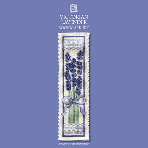 Victorian Lavender Counted Cross Stitch Bookmark Kit...