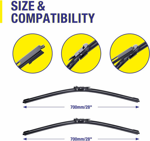28"+28" Windshield Wiper Blades Replacement For Ford Edge 2020-2015 /Escape 2019-2013 /Focus 2018-2012, Windshield Wiper Blades For My Car...