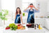Light Orange Green Plaid Tartan Kitchen Apron Bib Apron Chef Restaurant...