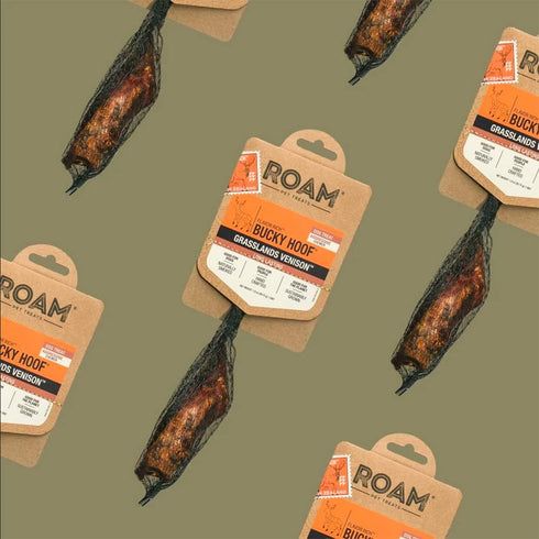 ROAM Pet Treats Bucky Hoof Pack of 2 – Grasslands Venison Hoof Dog Chew, Single Ingredient, All Natural, Grain-Free, & Gluten-Free...