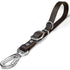 Leather Short Dog Leash,Adjustable Length Dog Leads,Extra Thick Genuine and Heavy-Duty Hardware Handmade Assembled with Extension Function Strong ...