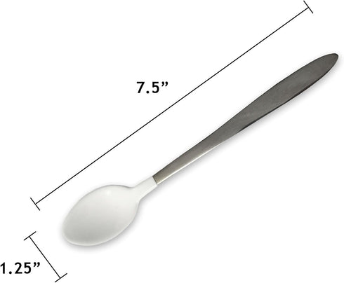 Rehabilitation Advantage Long Teaspoon with Plastisol Coating, White...