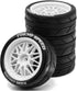 1/10 RC On Road Tires and Plastic Rally Wheels 12mm Hex Drift Tyres for 1:10 Scale Racing Touring Street Car Tamiya TT01 TT02 XV01 TA06 A959 14400...