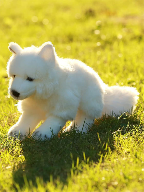 Arctic Fox Plush Toy 11 inches, 28cm, Soft Snow Queen Fox Stuffed Animal Doll (B-Run)...