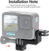 HSU 90 Degree Aluminum Vertical Bracket Adapter Elbow Mount for GoPro Hero 12/11/ 10/9 Black...