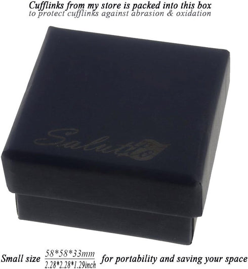 Men's Gold Letter U Cufflinks 1 Pair with Gift Box (U)...