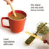 2LB Depot Gold Measuring Cup Set - 7pc Stainless Steel, Narrow Long Handle Design Fits Spice Jars - Leveler Included...