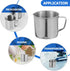 Hemobllo Stainless Steel Beaker, Lab Graduated Beaker with Handle Chemistry Lab Cups Scientific Laboratory Supplies for Liquids Solids (500ml)...